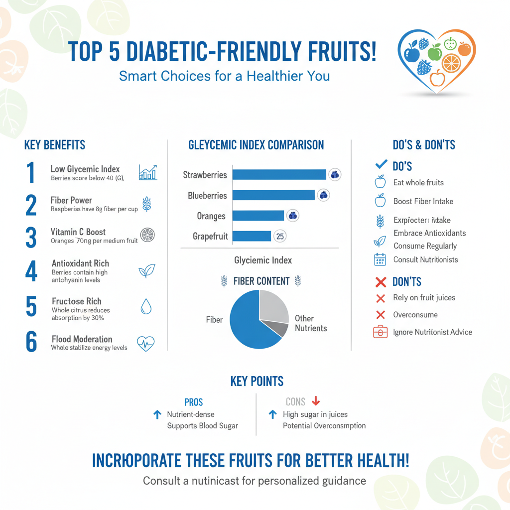 5 best fruits for diabetics - Data Infographic and Statistics