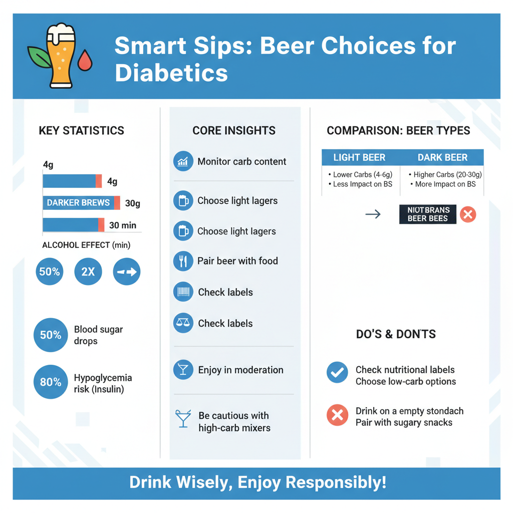 Infographic: Key Nutritional Factors to Consider best beers for diabetics - Data Infographic and Statistics