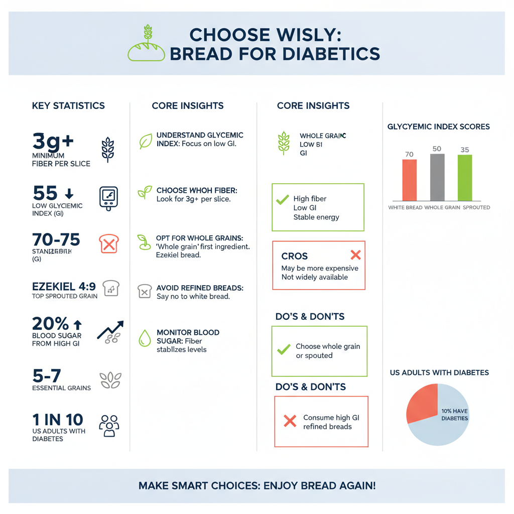 Infographic: Sprouted Grain Breads best bread for diabetics to eat - Data Infographic and Statistics