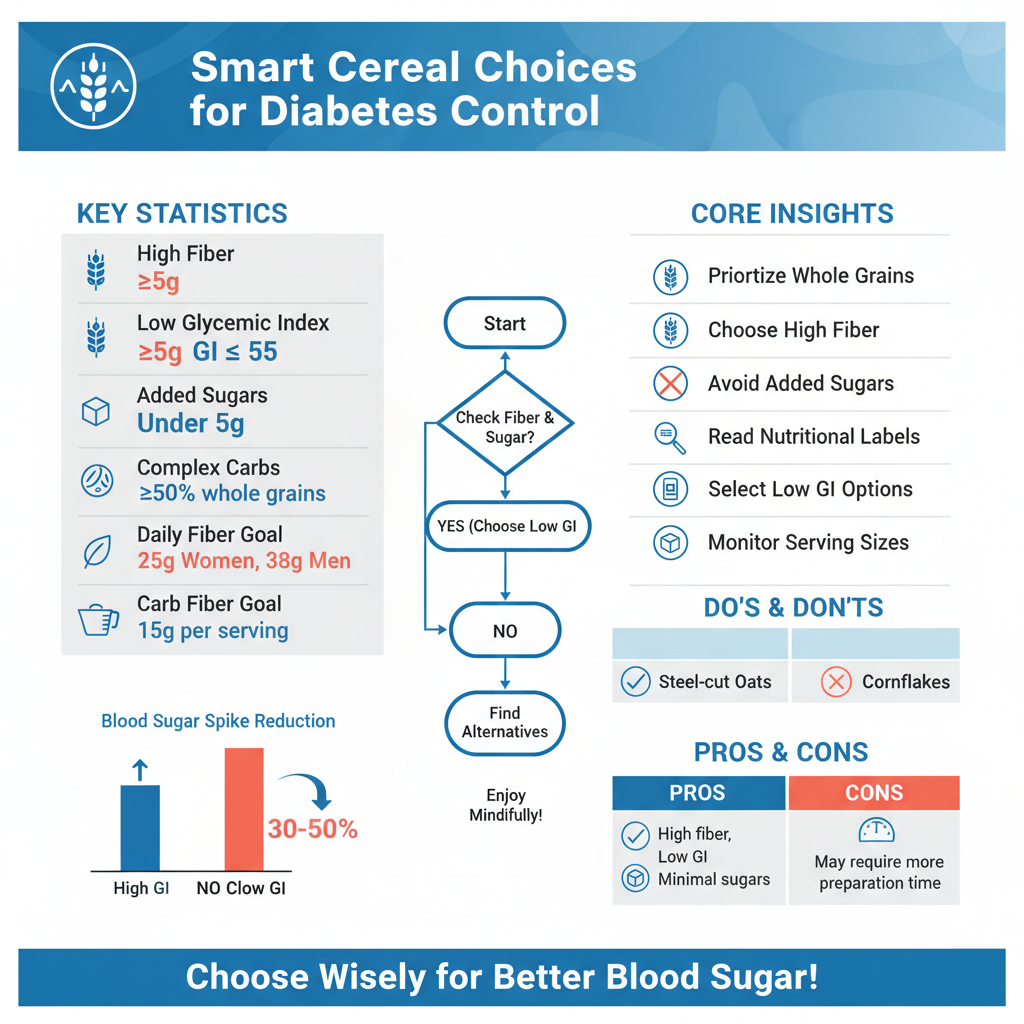 Infographic: Key Nutritional Factors to Prioritize best cereal for type 2 diabetes - Data Infographic and Statistics