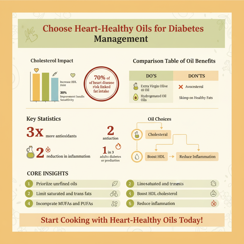 best cooking oil for heart and diabetes - Data Infographic and Statistics