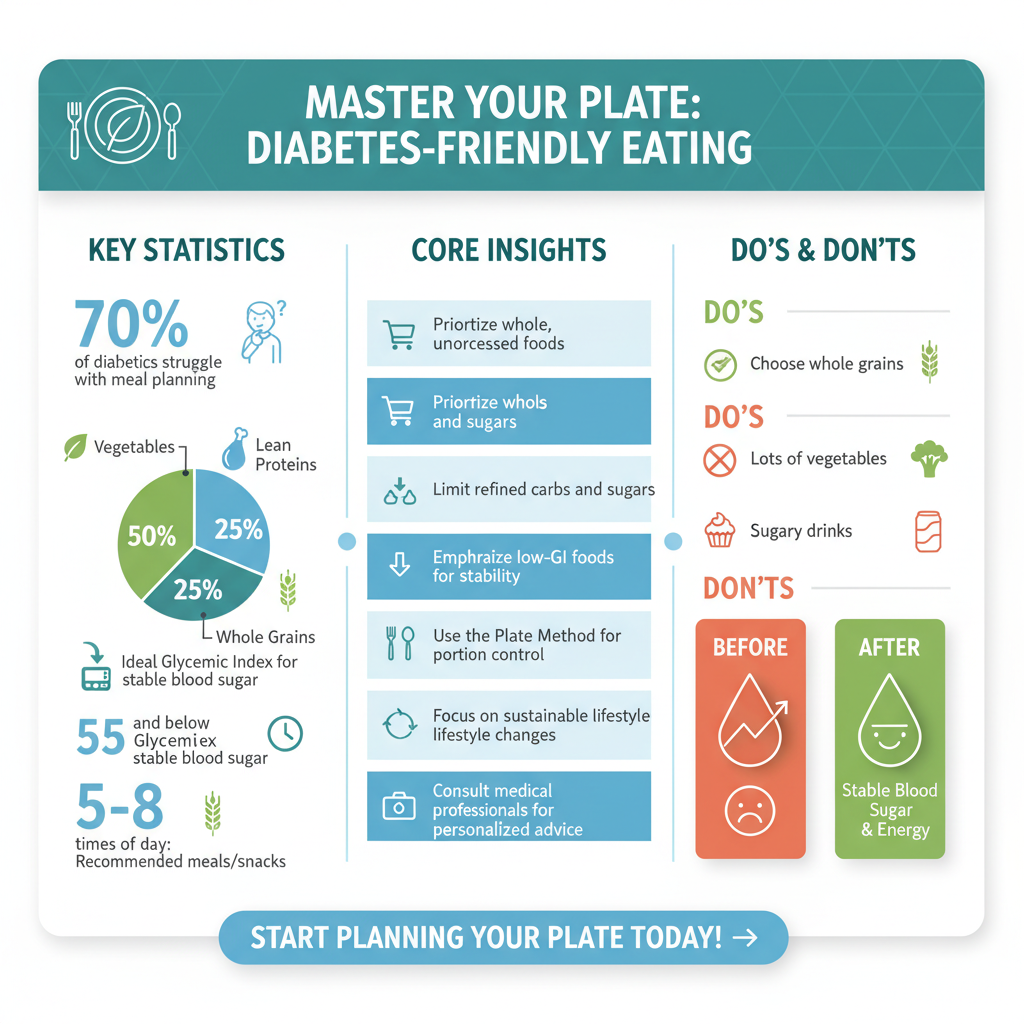 Infographic: The Plate Method: A Simple Planning Tool best diet for diabetics - Data Infographic and Statistics