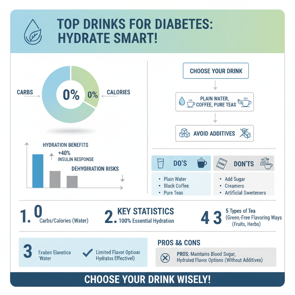 Infographic: Unsweetened Coffee and Tea best drink for diabetics - Data Infographic and Statistics