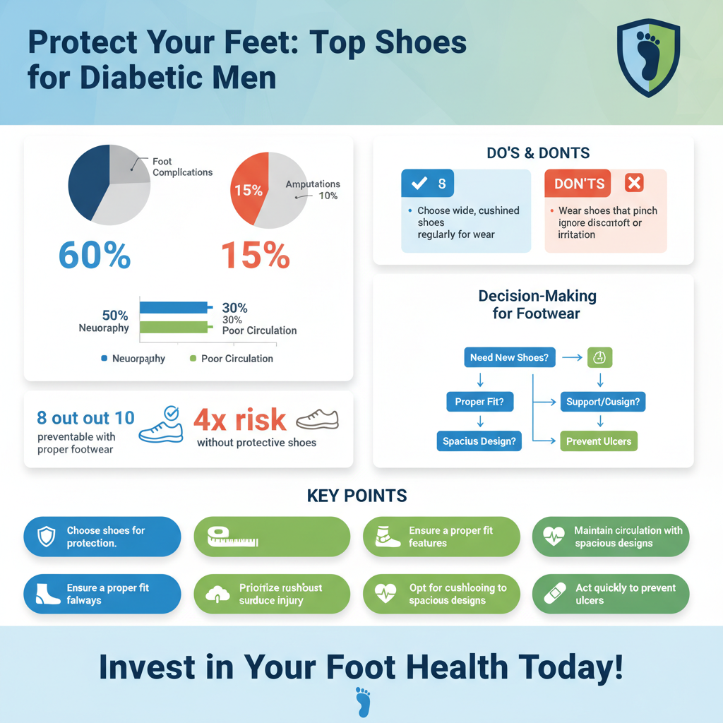 best shoes for diabetic men - Data Infographic and Statistics