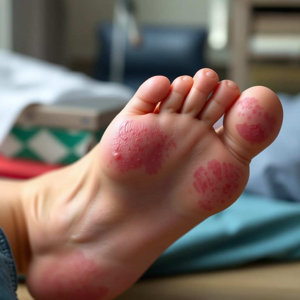 Identifying Common Types of Rashes on the Diabetic Foot - diabetes rash on top of foot