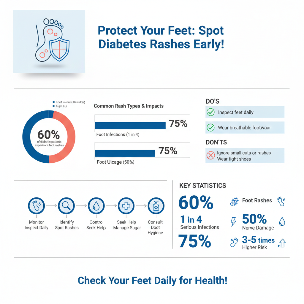diabetes rash on top of foot - Data Infographic and Statistics