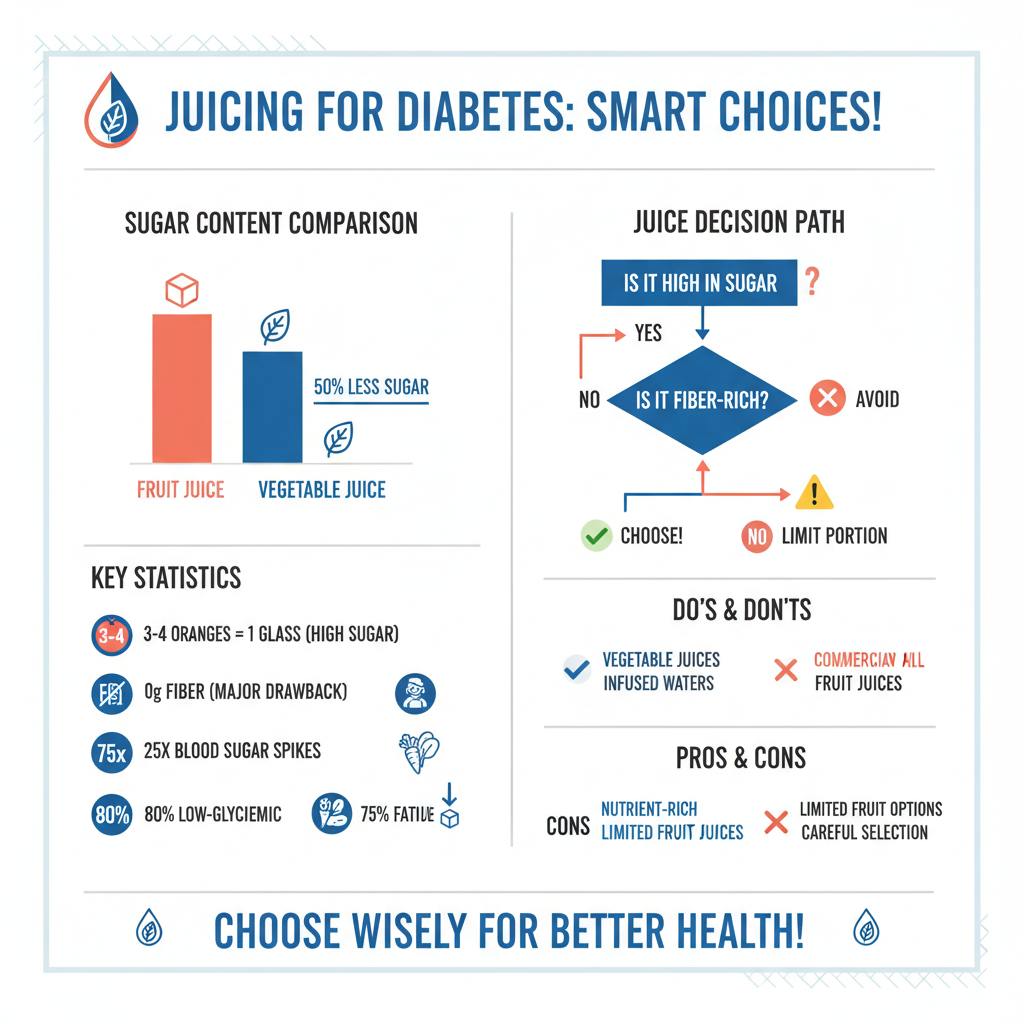 Infographic: Smart Choices: Nutrient-Rich Vegetable Juices juice best for diabetics - Data Infographic and Statistics