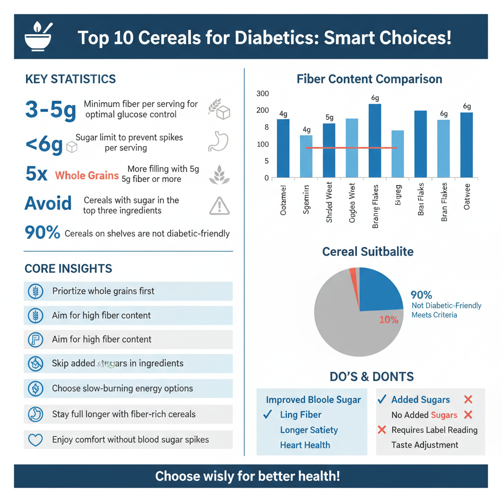 top 10 cereals for diabetics - Data Infographic and Statistics