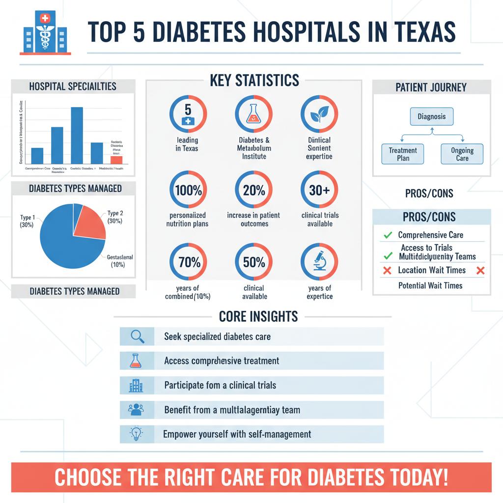 top 5 hospitals for diabetes in texas - Data Infographic and Statistics
