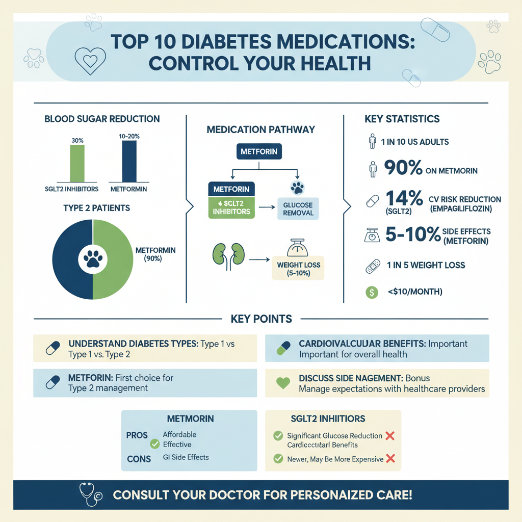 what are the top 10 diabetes medications - Data Infographic and Statistics