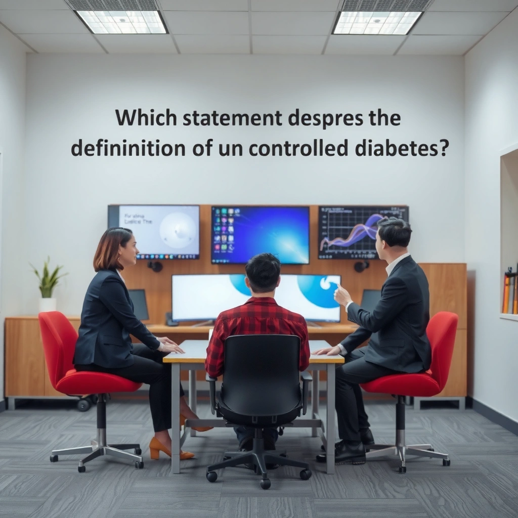 Uncontrolled Diabetes - which statement best describes the definition of uncontrolled diabetes