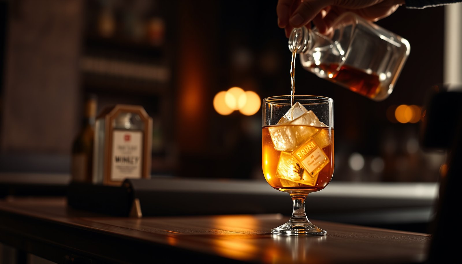 Selection of safe alcohol options for Type 1 diabetics in a glass setting.