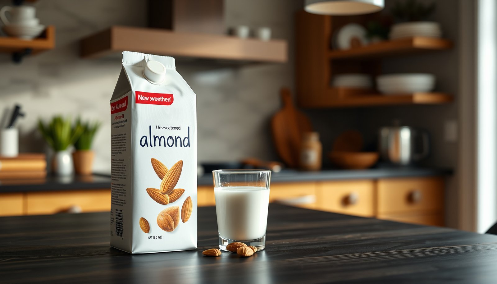 Selection of almond milk brands suitable for diabetic patients, highlighting health benefits.