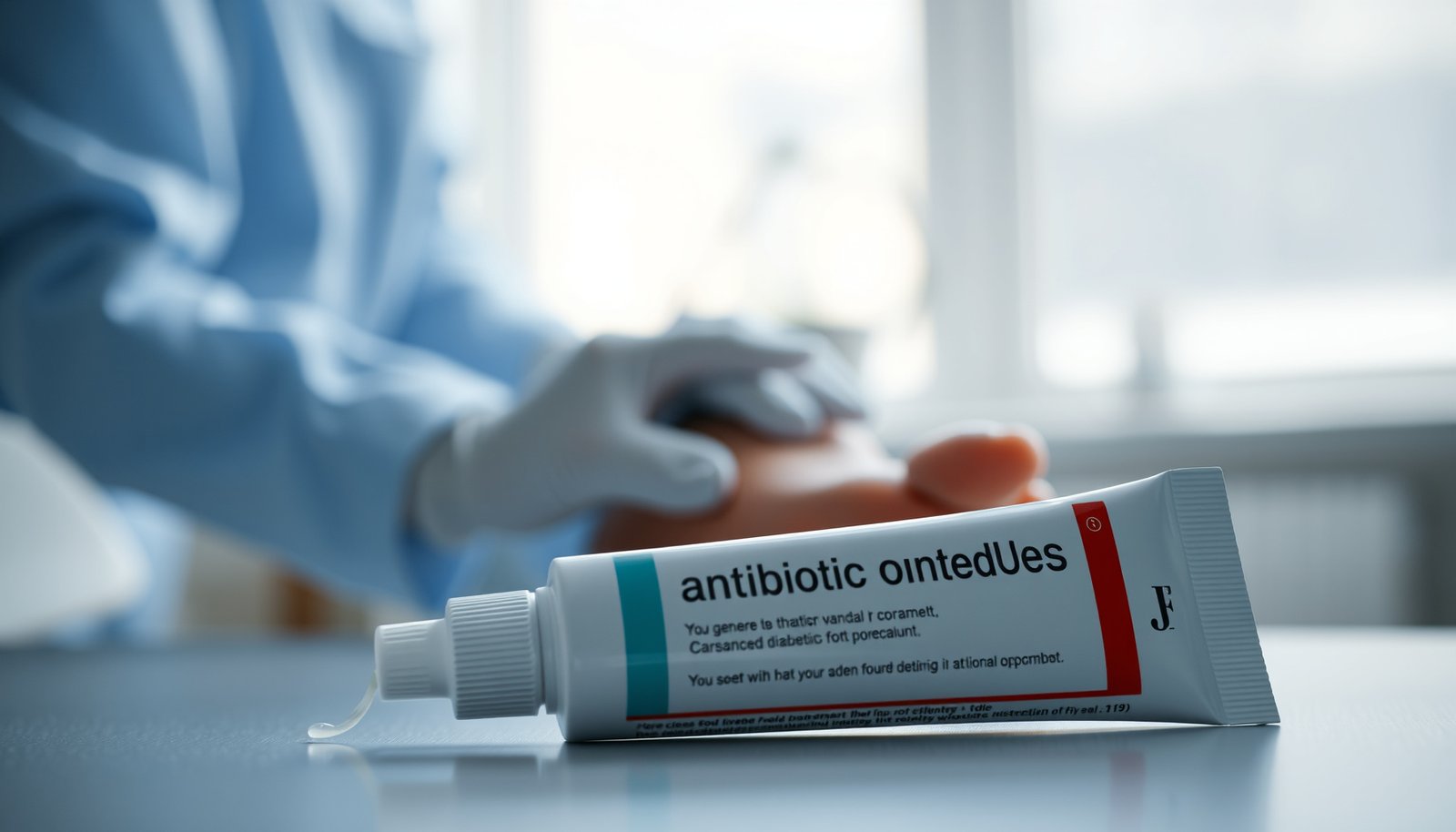 Selection of antibiotic ointments for diabetic wound healing and care
