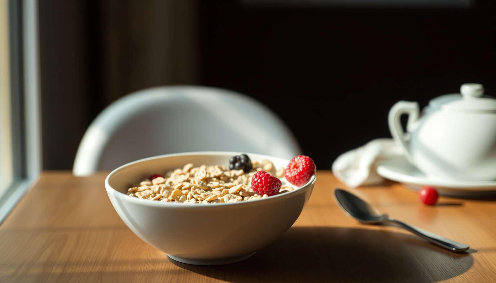 A selection of healthy breakfast cereals suitable for Type 1 diabetes management.