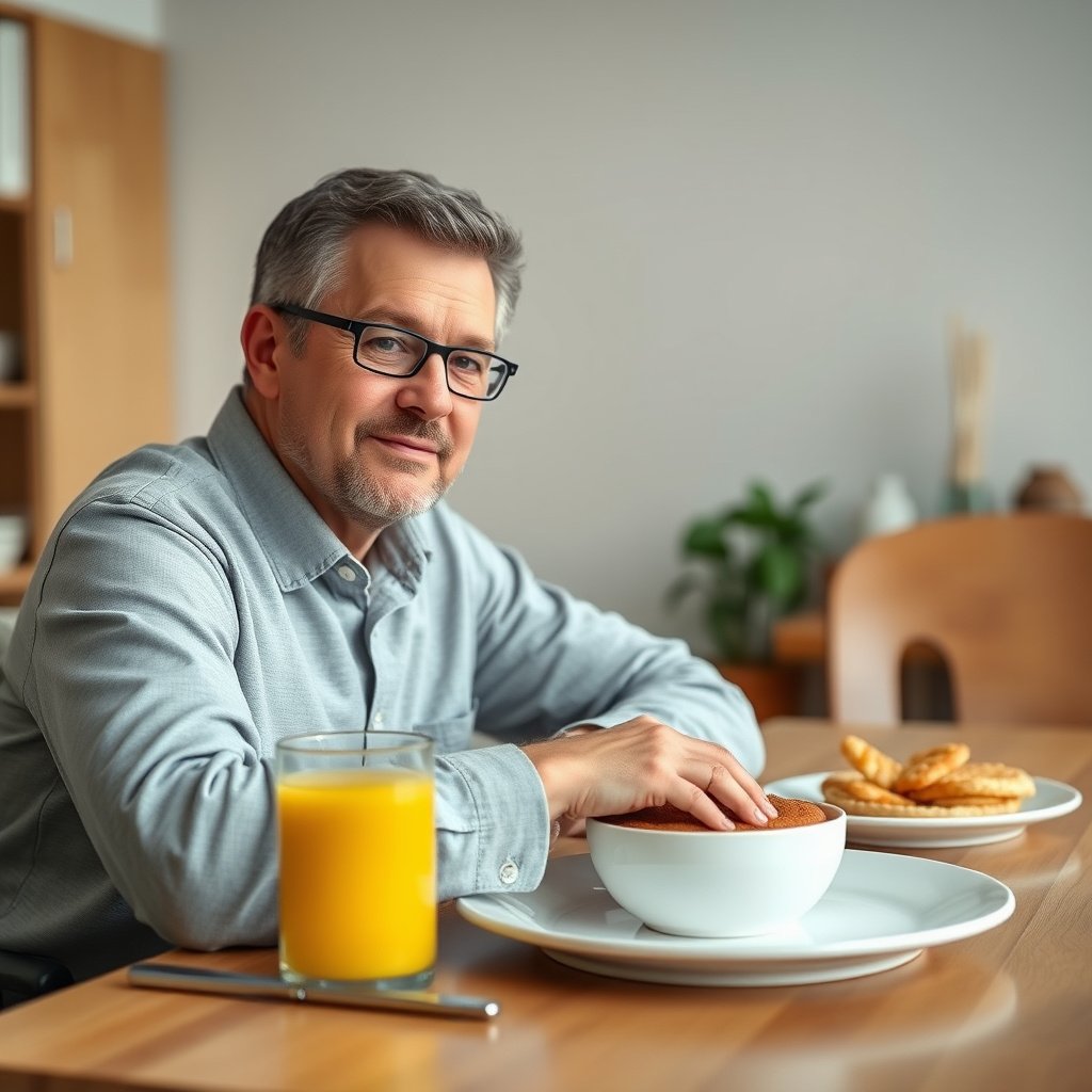 A nutritious breakfast plate ideal for managing type 2 diabetes, featuring low-carb options.