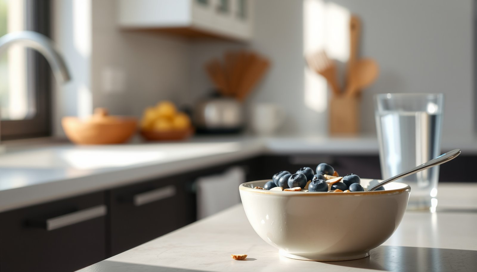 Healthy breakfast options for individuals with Type 2 diabetes, including whole grains and fruits.