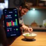 Cover image for the best carb tracking app for diabetics, featuring app interface and diabetic-friendly foods.