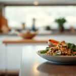 A selection of healthy carbohydrate foods suitable for diabetics, including whole grains and vegetables.