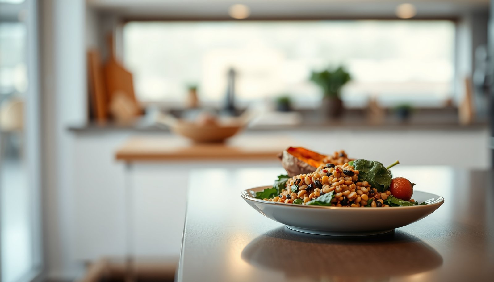 A selection of healthy carbohydrate foods suitable for diabetics, including whole grains and vegetables.