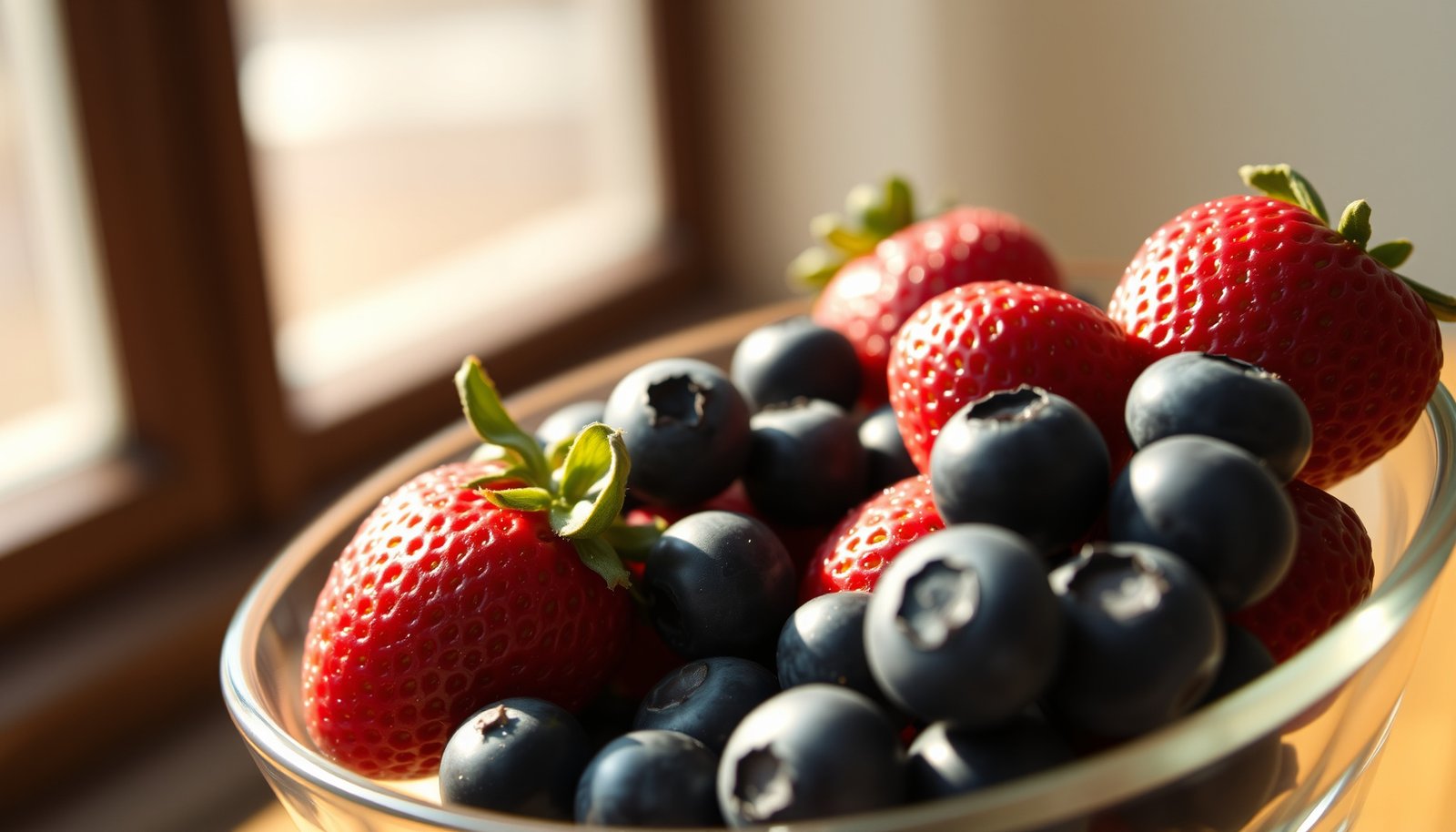 A selection of low-glycemic fruits suitable for diabetic patients, featuring berries, apples, and pears.