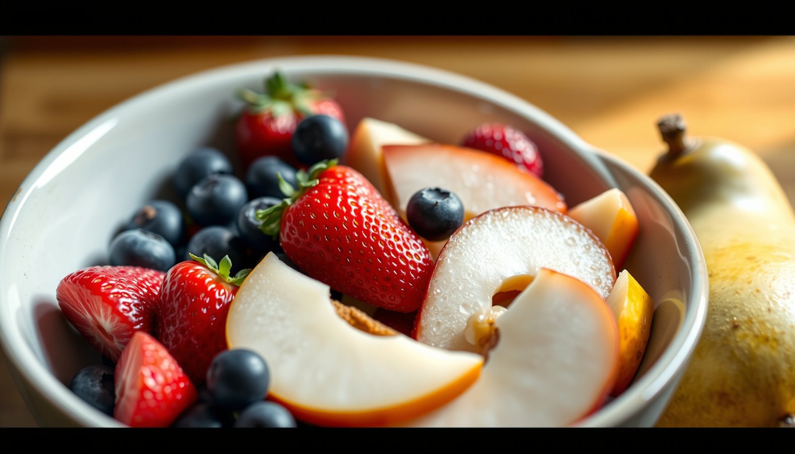 A selection of diabetic-friendly fruits including berries, apples, and citrus for blood sugar management.