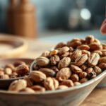 Selection of healthy nuts suitable for diabetes management and nutrition.
