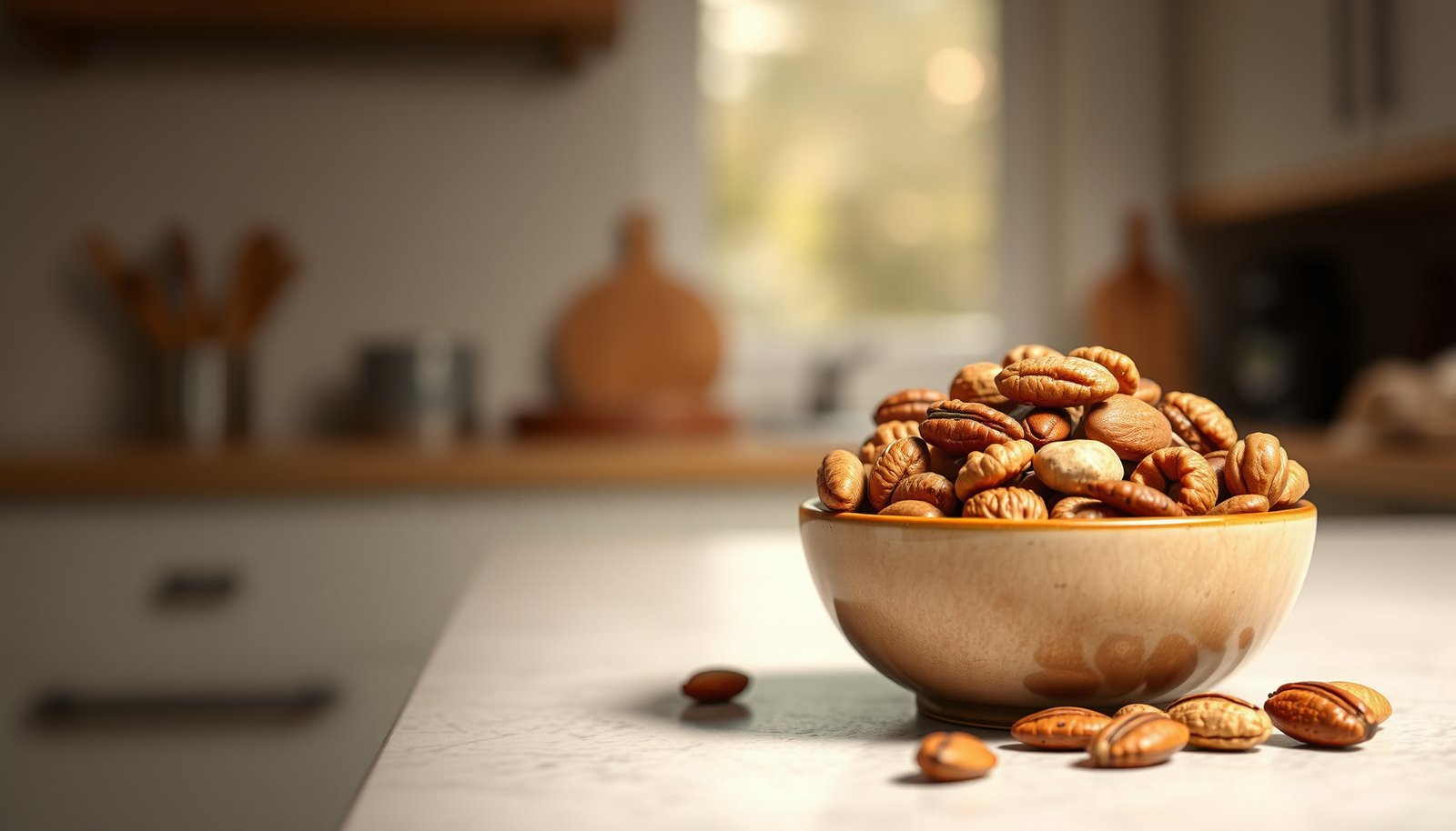 A variety of nuts suitable for diabetes management, highlighting blood sugar-friendly options.