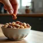 A variety of nuts suitable for diabetics, highlighting healthy choices and portion sizes.