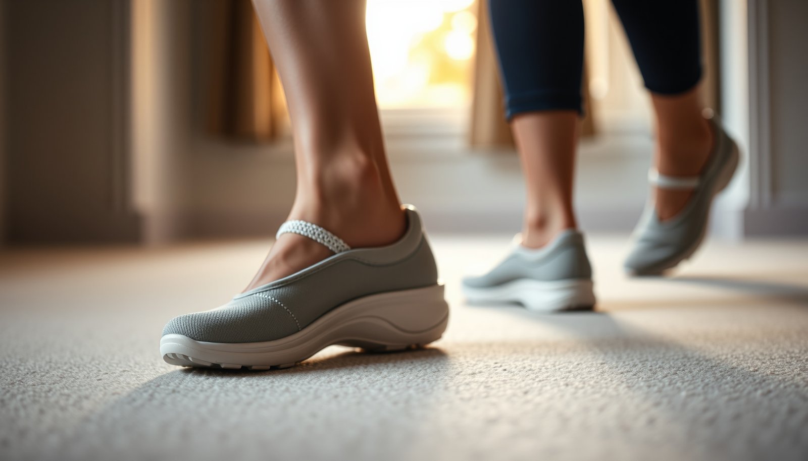 Comfortable and safe shoes for women with diabetes and neuropathy, promoting foot health.
