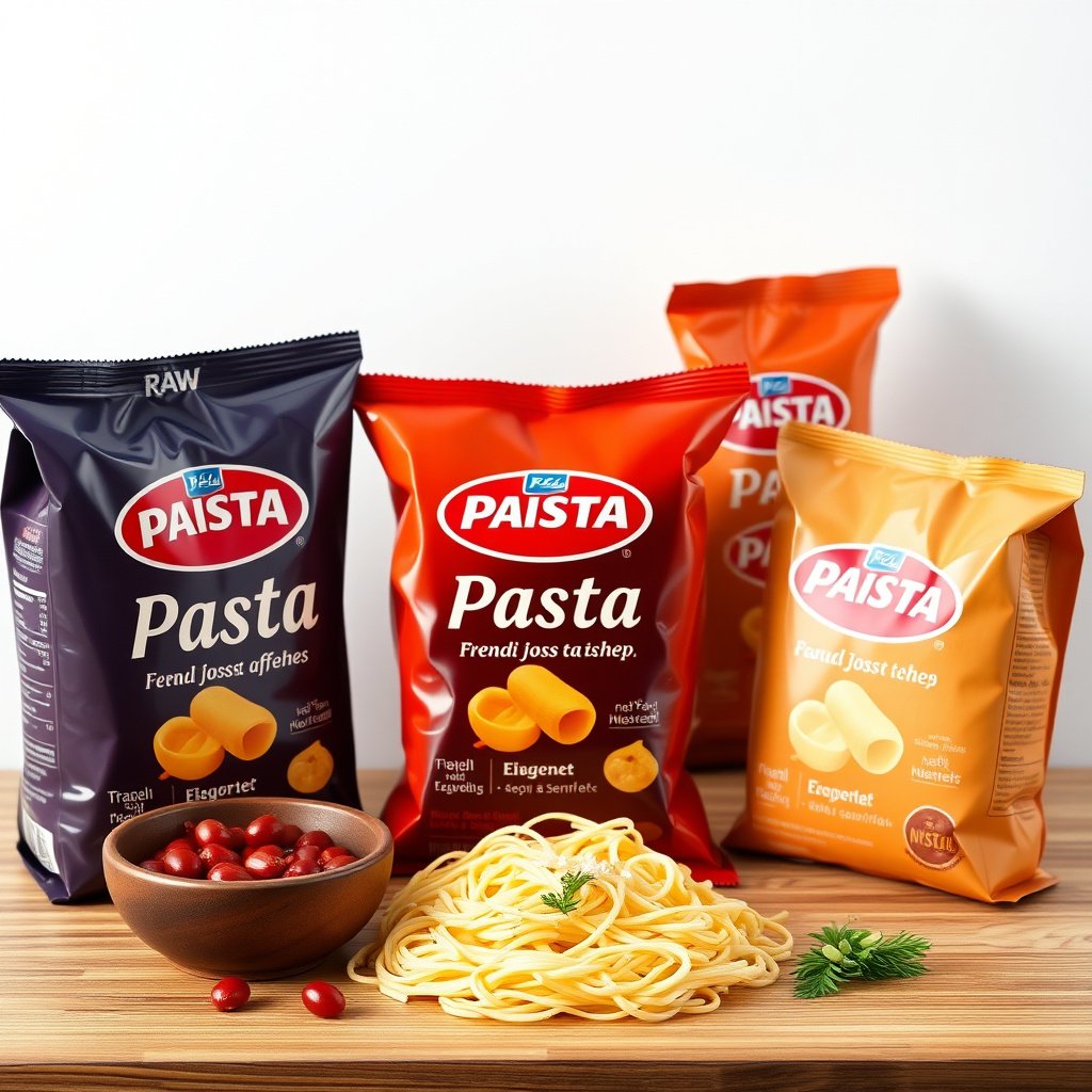 Illustration of pasta brands suitable for diabetics, highlighting key features for health-conscious choices.