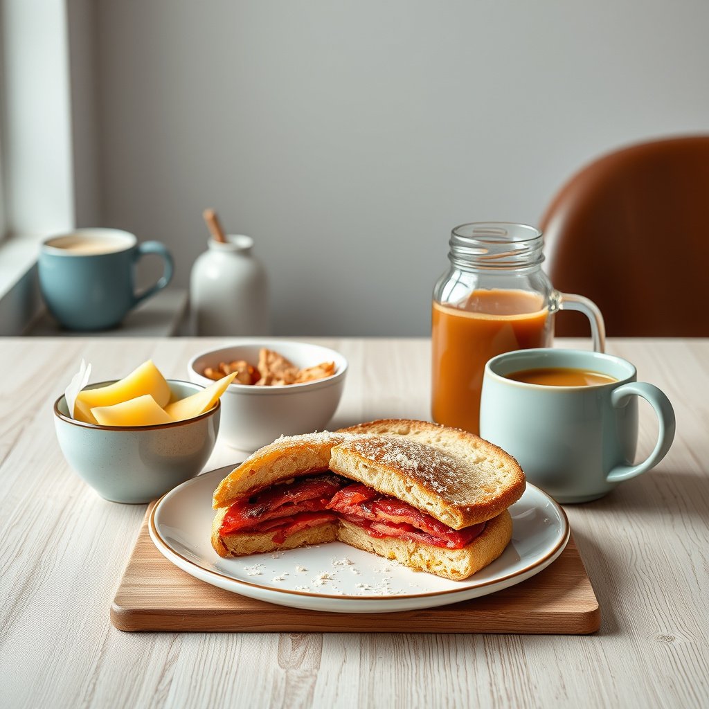 A healthy diabetic breakfast plate with blood-sugar-friendly items for mornings.