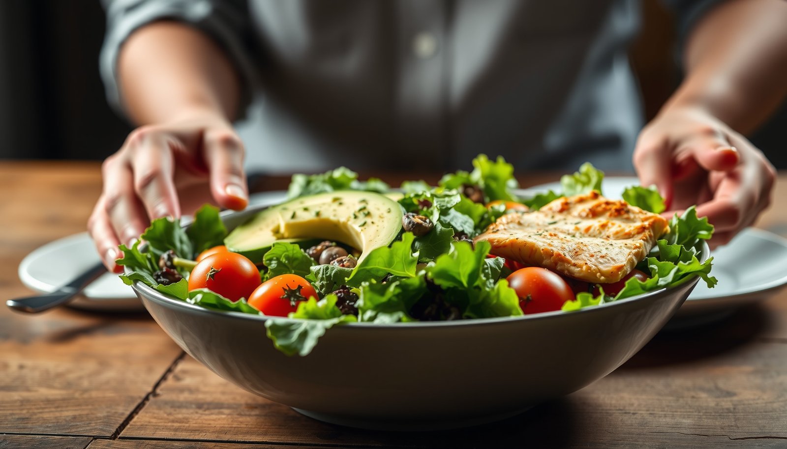 Colorful low-carb salads suitable for diabetics, promoting blood sugar control and healthy eating.