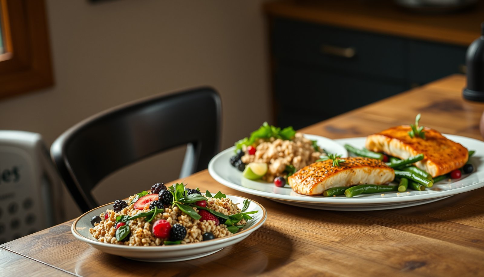 Healthy breakfast, lunch, and dinner options for diabetics featuring simple meal ideas.