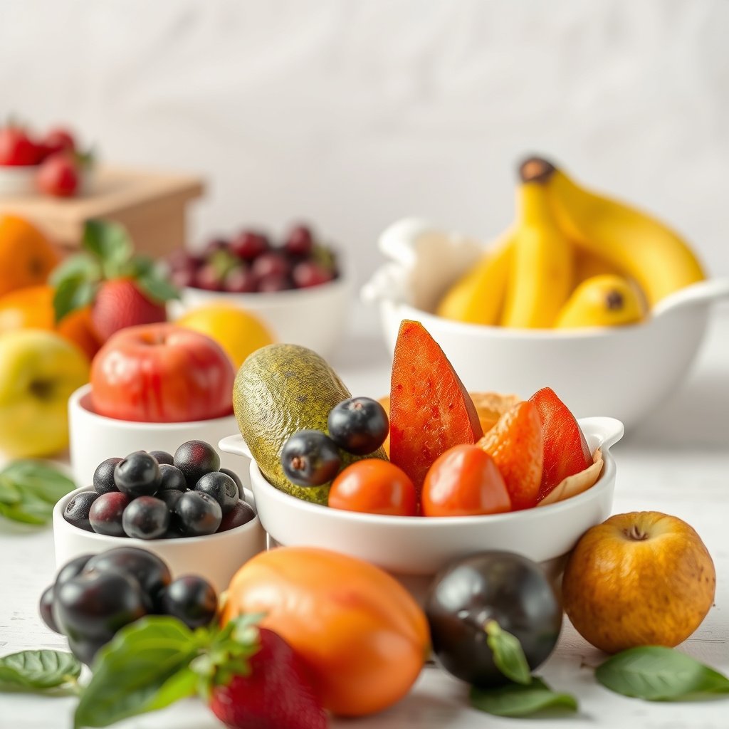 Selection of low-glycemic fruits recommended for diabetic patients