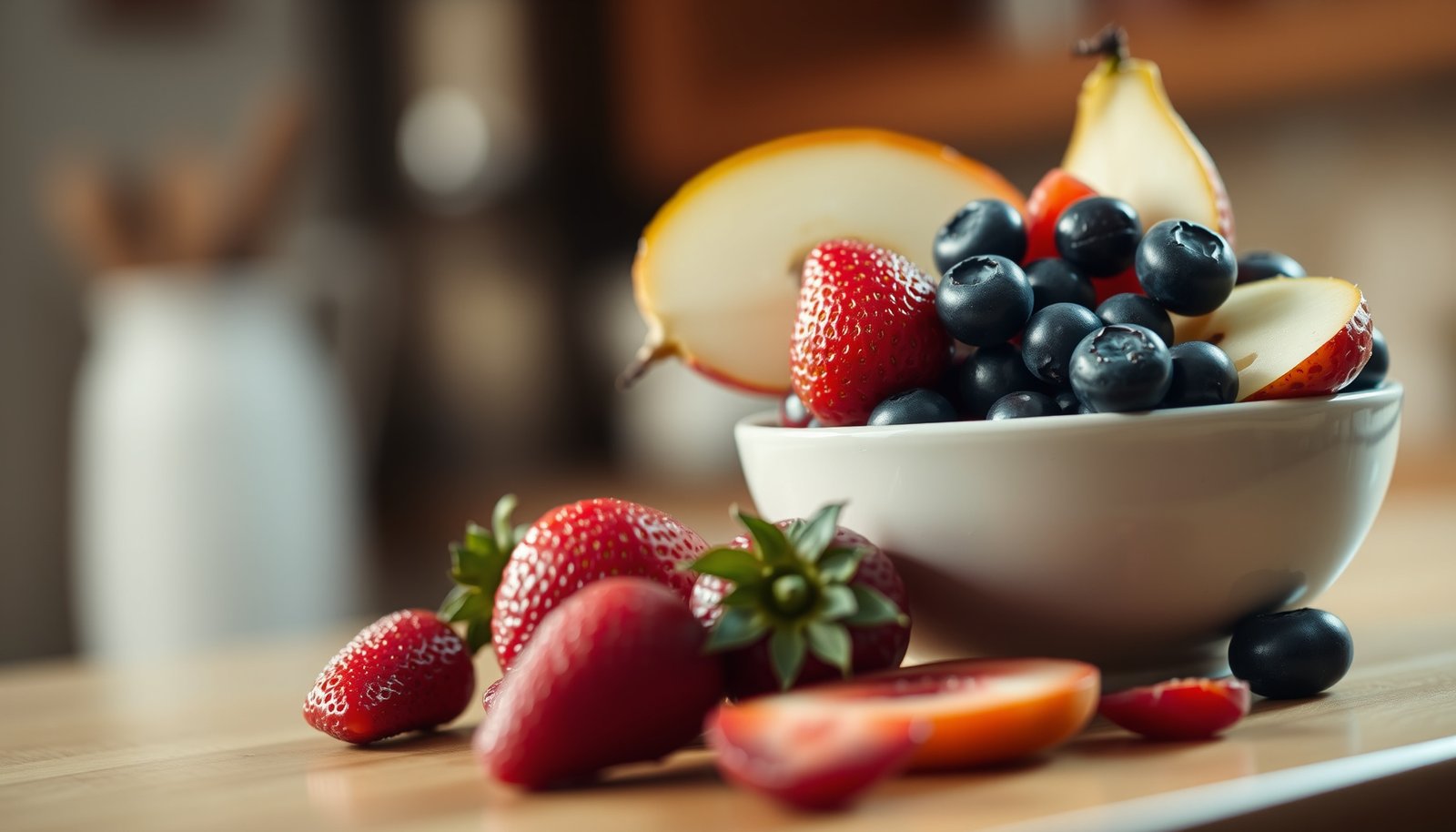 A colorful assortment of the 10 best fruits for managing Type 2 diabetes and blood sugar levels.