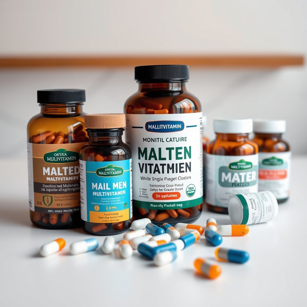 Infographic explaining what 'best' means for men over 60 with diabetes when choosing multivitamins.
