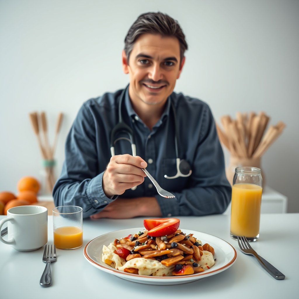 Infographic detailing who should follow diabetes meal guidelines and precautions.