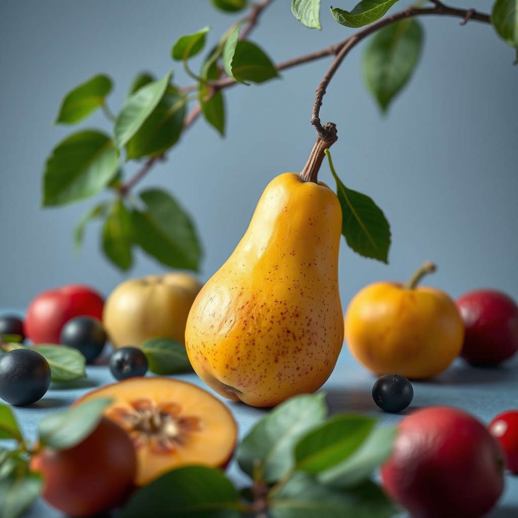 A selection of whole, fiber-rich fruits suitable for diabetic patients, promoting healthy eating choices.